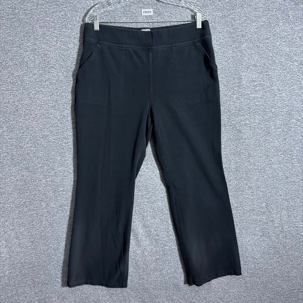 Duluth Trading Women’s 1X x 31 Black NoGA Naturale Cotton Knit Bootcut Pants